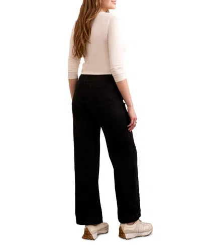 Tribal Audrey Boundless Stretch Denim Pull On Flare Jeans In Black In Black