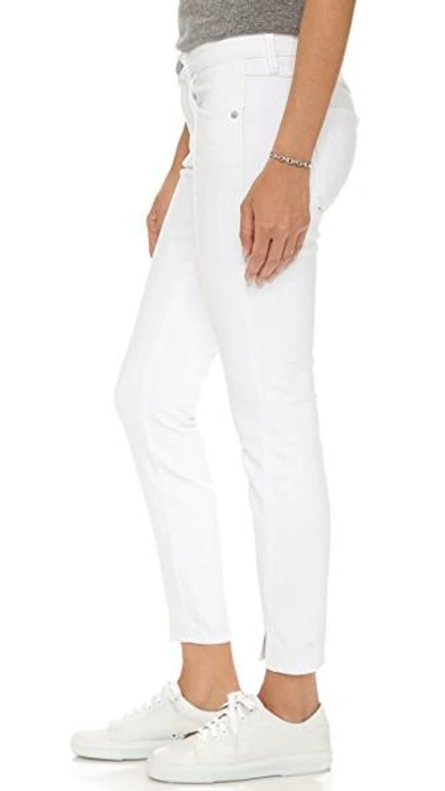 Shop Amo Twist Side Slit Jeans In Sea Salt