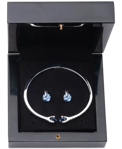 Givenchy 2-pc. Set Color Floating Stone & Crystal Cuff Bangle Bracelet & Matching Stud Earrings In Metallic