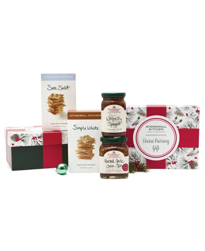 Stonewall Kitchen Holiday Cheese Pairing Gift Set, 4 Piece In Transparent