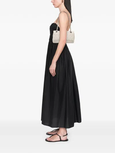 Pre-owned Chanel 2008-2009 Medium Classic Caviar Double Flap Shoulder Bag In White