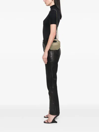 Pre-owned Bottega Veneta 2012-2025 Baby Lambskin Intrecciato Sardine Satchel In Brown