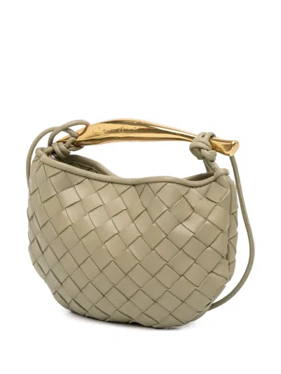 Pre-owned Bottega Veneta 2012-2025 Baby Lambskin Intrecciato Sardine Satchel In Brown