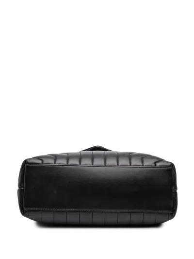 Pre-owned Saint Laurent 2020 Medium Matelasse Leather Loulou Shoulder Bag In Black