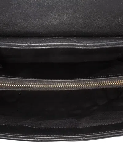 Pre-owned Saint Laurent 2020 Medium Matelasse Leather Loulou Shoulder Bag In Black