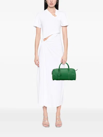 Pre-owned Hermes 2010 Swift Polochon 1925 30 Boston Bag In Green