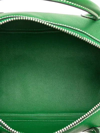 Pre-owned Hermes 2010 Swift Polochon 1925 30 Boston Bag In Green