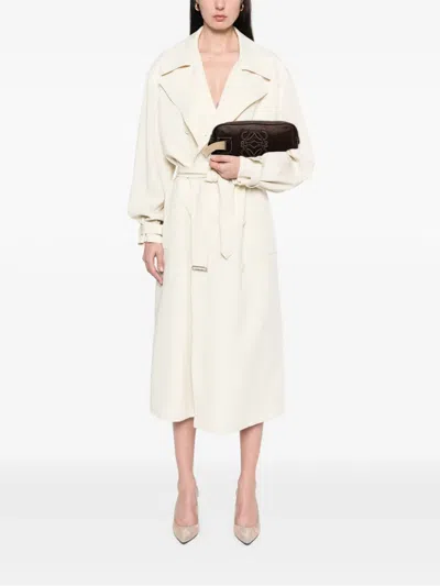 Pre-owned Loewe 2007 Nubuck Anagram Clutch Bag In Brown