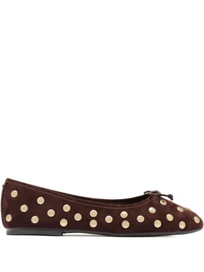 Sam Edelman Alie Studded Ballet Flats In Brown