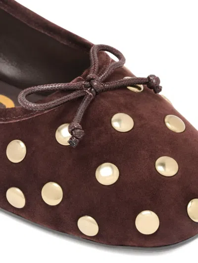 Sam Edelman Alie Studded Ballet Flats In Brown
