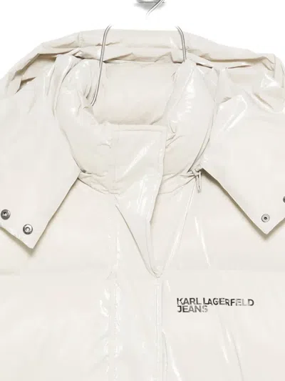 Karl Lagerfeld Jeans Pearlized Jacket In Neutral