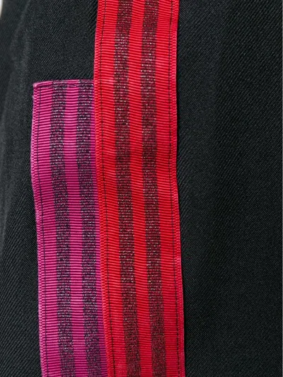 Comme Des Garçons Patch Stripe Blazer In Black