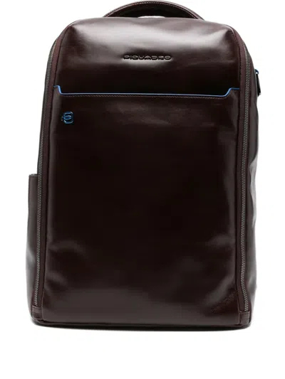 Piquadro Zip Backpack In Brown