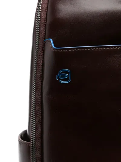 Piquadro Zip Backpack In Brown