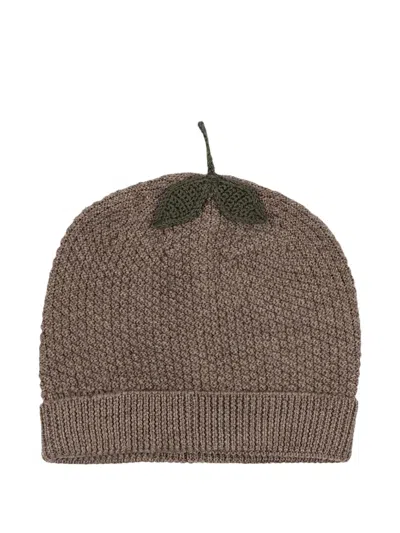 Konges Sløjd Leaf-detail Beanie Hat In Green