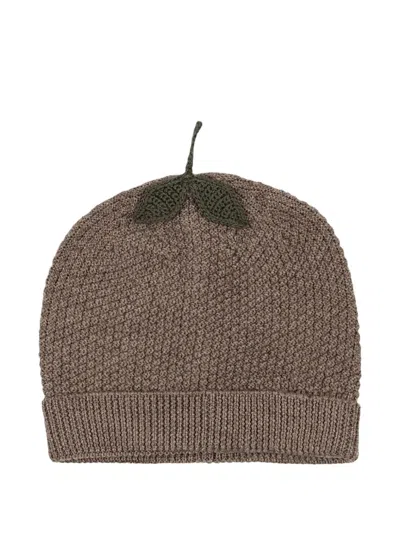 Konges Sløjd Leaf-detail Beanie Hat In Green