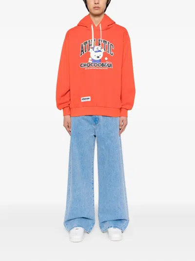 Chocoolate Chocoo Bear Hoodie In Orange