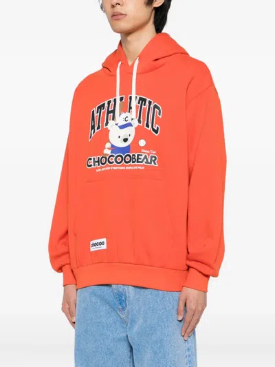 Chocoolate Chocoo Bear Hoodie In Orange