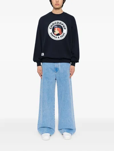 Chocoolate Chocoo Pup Sweatshirt In Blue