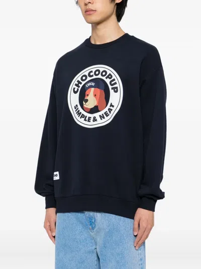 Chocoolate Chocoo Pup Sweatshirt In Blue
