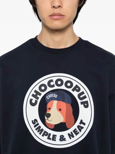 Chocoolate Chocoo Pup Sweatshirt In Blue