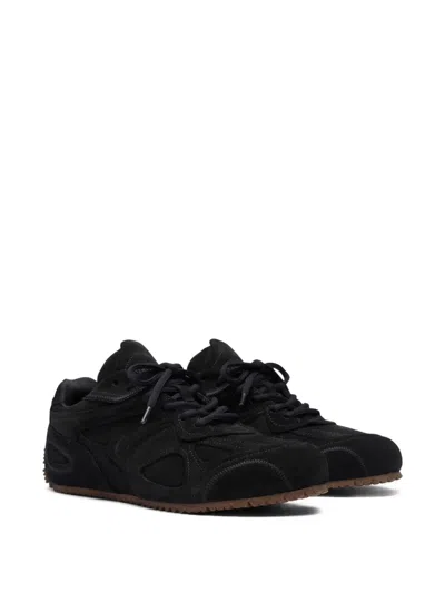 Axel Arigato Slow Runner Layered Suede Sneakers In Black