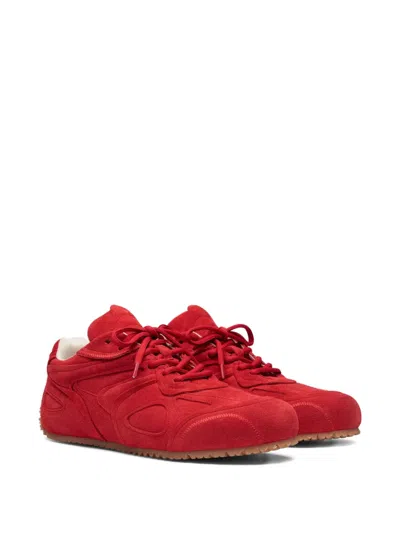 Axel Arigato Slow Runner Layered Suede Sneakers In Red