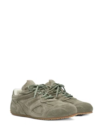 Axel Arigato Slow Runner Layered Suede Sneakers In Green