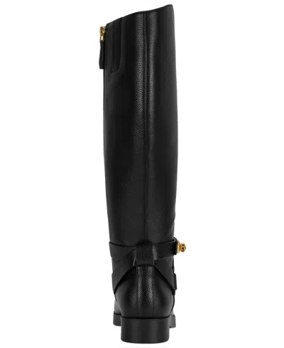Donna Karan Women's Block Heel Donna Thompson Riding Boots In Black