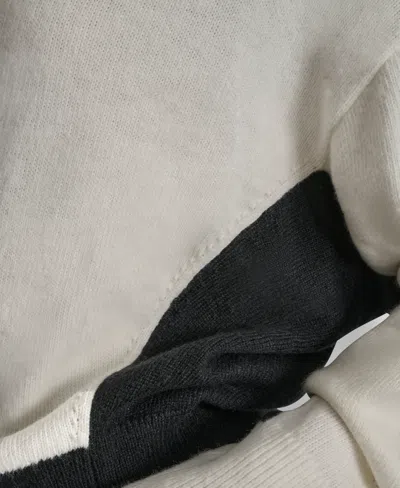 Dkny Women's Colorblock Turtleneck Sweater In White