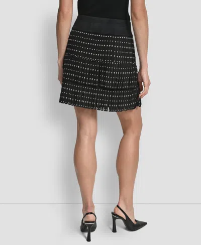 Dkny Women's Fringe Detail Mini Skirt In Black