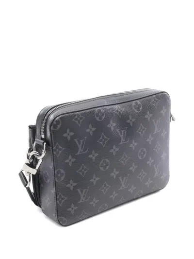 Pre-owned Louis Vuitton 2021 Trio Monogram Eclipse Messenger Bag In Gray