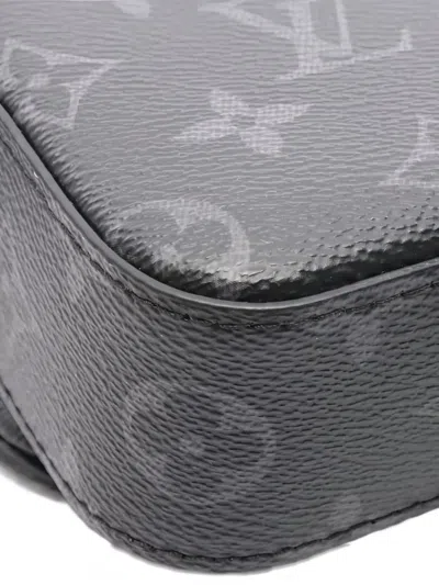 Pre-owned Louis Vuitton 2021 Trio Monogram Eclipse Messenger Bag In Gray