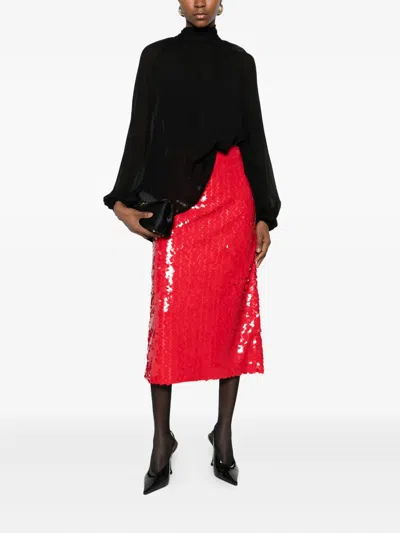 Isabelle Blanche Semi-sheer Blouse In Black