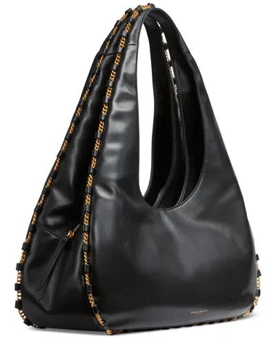 Donna Karan Batiste Triple Compartment Leather Shoulder Bag In Multi