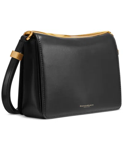 Donna Karan Jericho Flap Shoulder With Sculpted Hardware In Black
