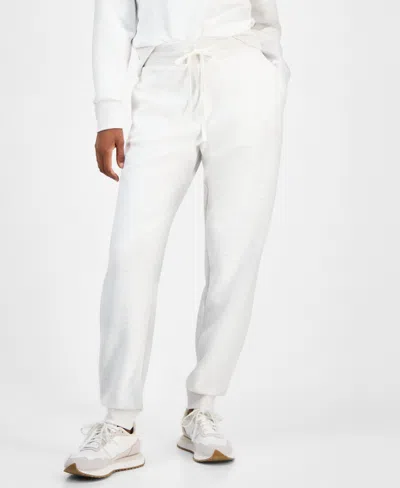 And Now This Petite Ribbed Relaxed Fit Joggers, Macy's Exclusive In White