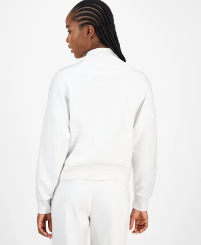 And Now This Petite Quarter-zip Long Sleeve Top, Macy's Exclusive In White