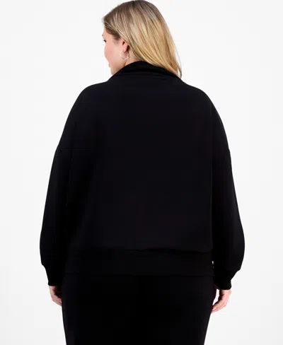 And Now This Trendy Plus Size Scuba 1/4-zip Sweatshirt, Macy's Exclusive In Animal Print