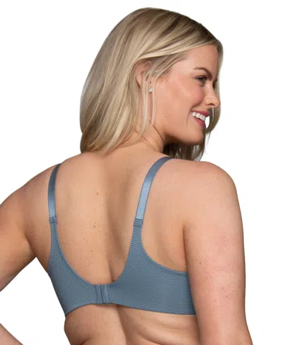 Vanity Fair Lingerie Vanity Fair Full Figure Beauty Back Smoother Wireless Bra 71380 In Blue