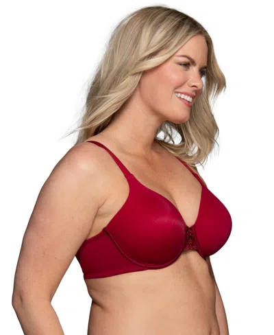 Vanity Fair Lingerie Vanity Fair Beauty Back Smoothing Full-figure Contour Bra In Red