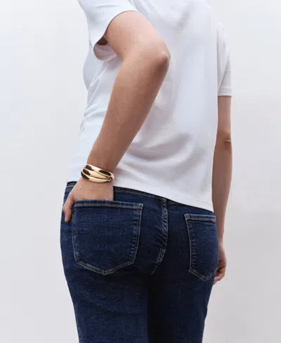 Mango Women's Maternity Flared Cropped Jeans In Blue