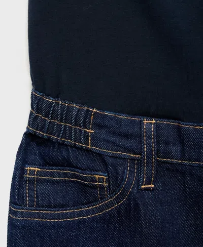 Mango Women's Maternity Flared Cropped Jeans In Blue