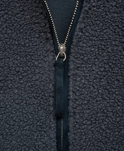 Mango Oversize High Pile Fleece Half Zip Pullover In Blue