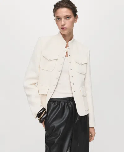 Mango Women's Leather-effect Elastic Waist Pants In Black