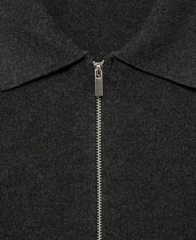 Mango Women's Polo Neck Knitted Dress In Black