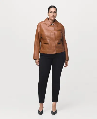 Mango Women's Mid-rise Skinny Jeans In Black