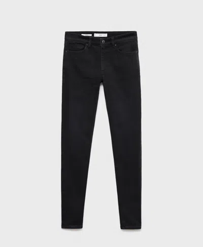 Mango Women's Mid-rise Skinny Jeans In Black
