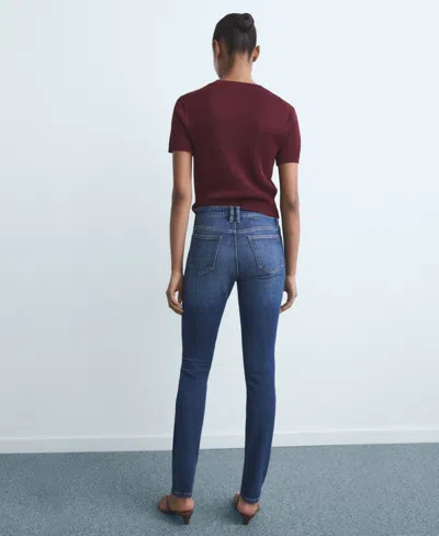 Mango Women's Mid-rise Skinny Jeans In Blue