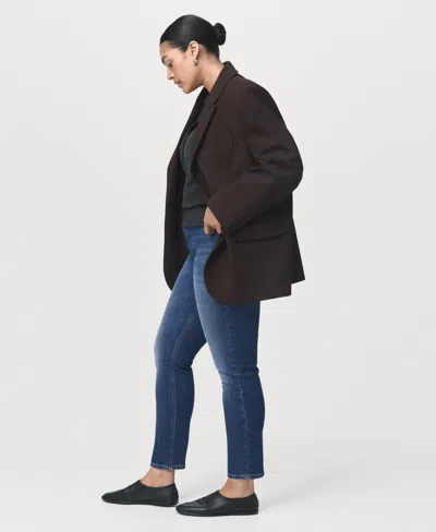 Mango Women's Mid-rise Skinny Jeans In Blue